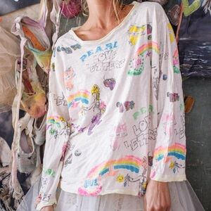 Magnolia Pearl Multicolor Graphic Blouse